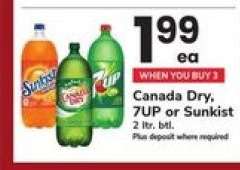 Canada Dry, 7UP or Sunkist