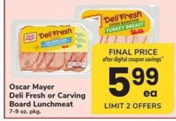 Oscar Mayer Deli Fresh or Carving Board Lunchmeat