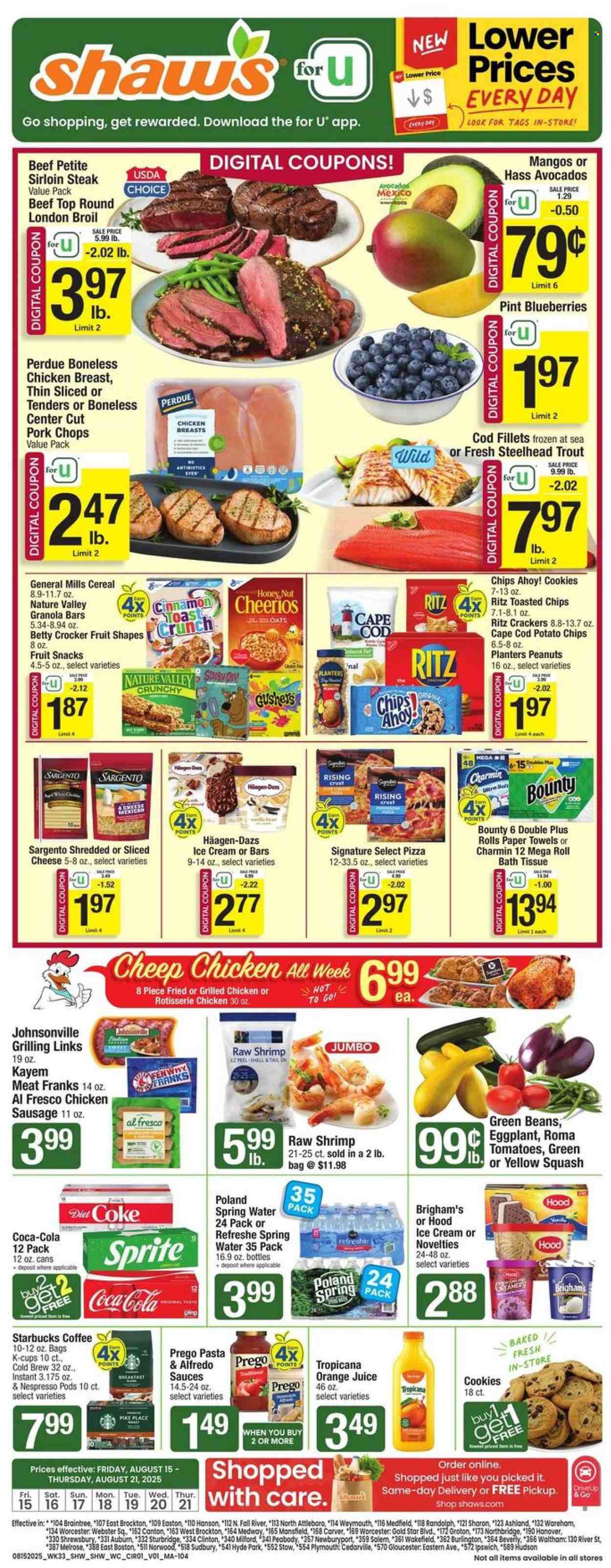 Shaw’s ad - 08/15/2025 - 08/21/2025. Page 1