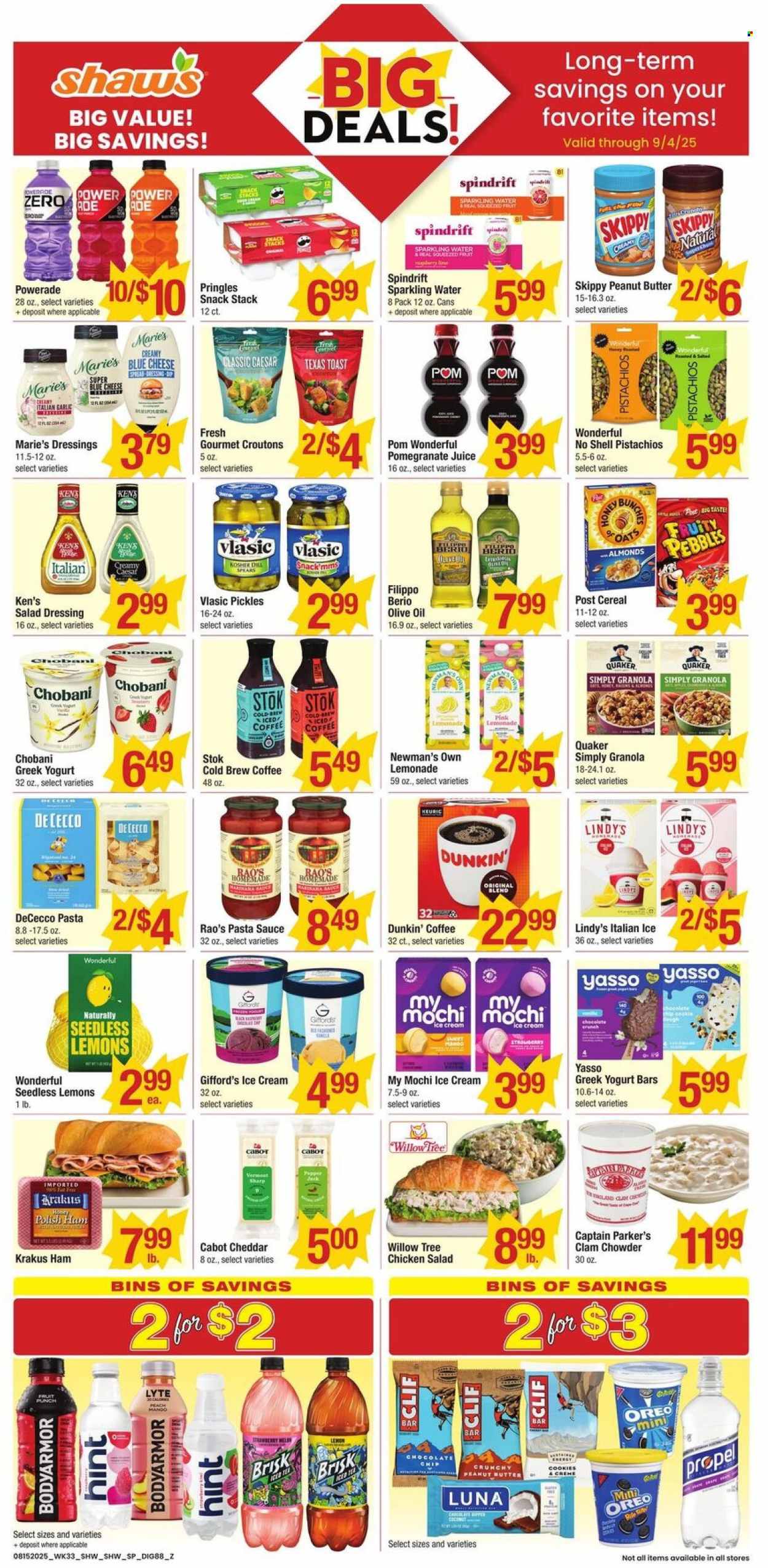 Shaw’s ad - 08/15/2025 - 08/21/2025. Page 1