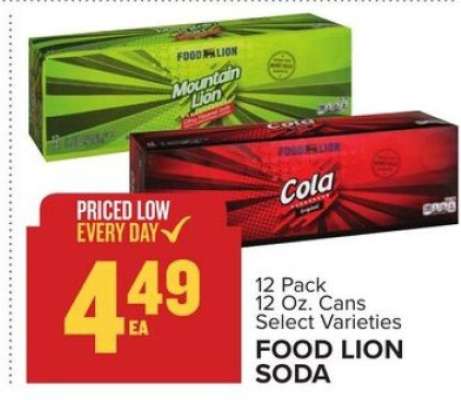 FOOD LION SODA