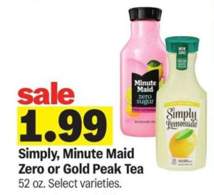 Simply, Minute Maid Zero or Gold Peak Tea
