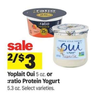 Yoplait Oui or :ratio Protein Yogurt