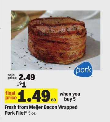 Fresh from Meijer Bacon Wrapped Pork Filet