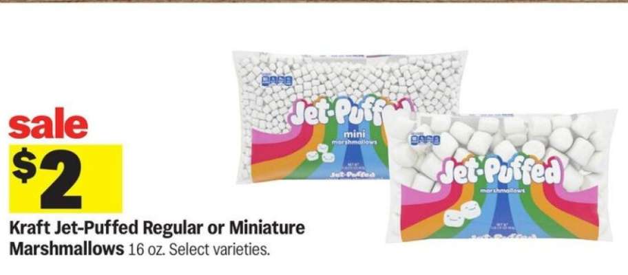 Kraft Jet-Puffed Regular or Miniature Marshmallows
