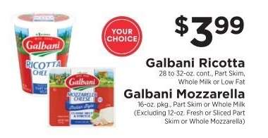 Galbani Ricotta or Galbani Mozzarella