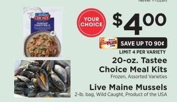 Tastee Choice Meal Kits / Live Maine Mussels