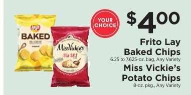Frito Lay Baked Chips / Miss Vickie's Potato Chips