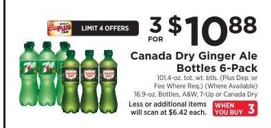 Canada Dry Ginger Ale Bottles 6-Pack