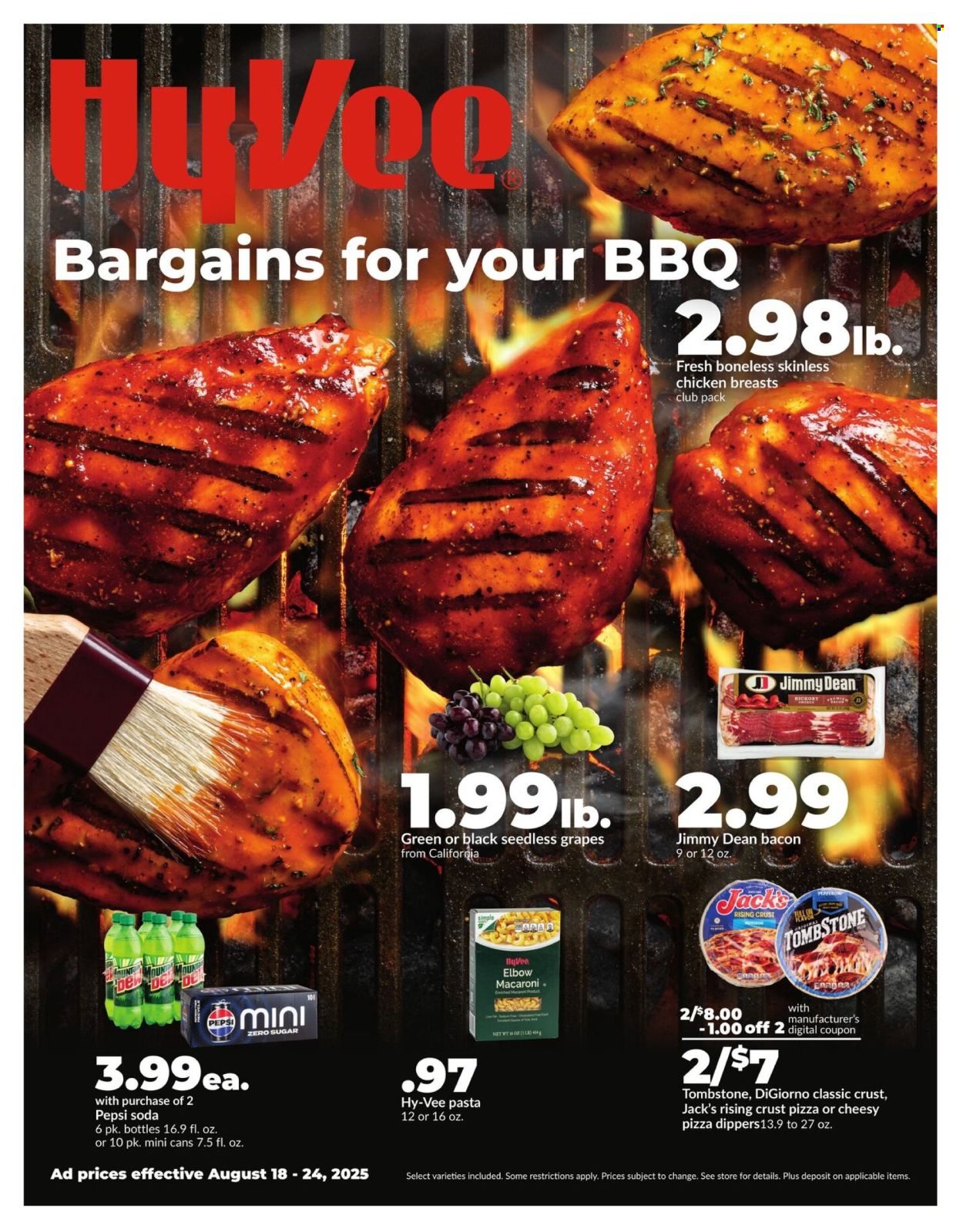 Hy-Vee ad - 08/18/2025 - 08/24/2025. Page 1