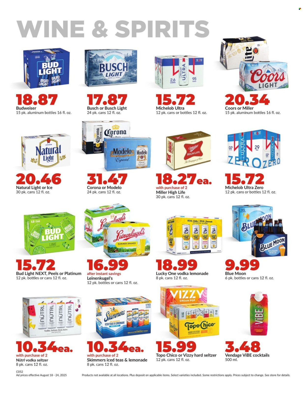 Hy-Vee ad - 08/18/2025 - 08/24/2025. Page 39