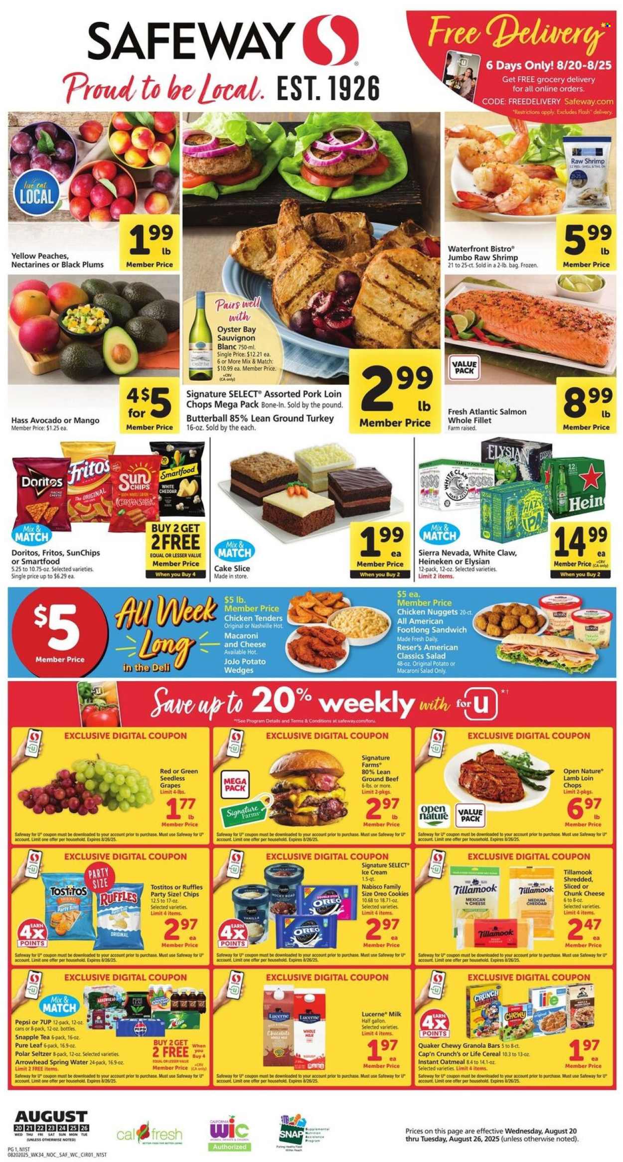 Safeway ad - 08/20/2025 - 08/26/2025. Page 1