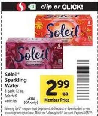 Soleil Sparkling Water
