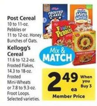 Post & Kellogg's Cereal