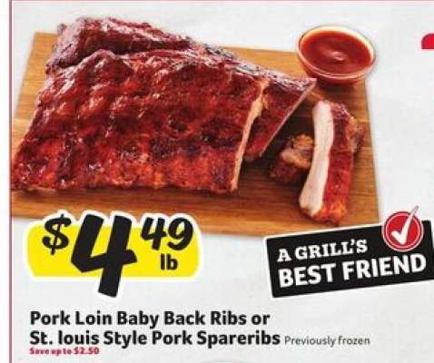 Pork Loin Baby Back Ribs or St. Louis Style Pork Spareribs