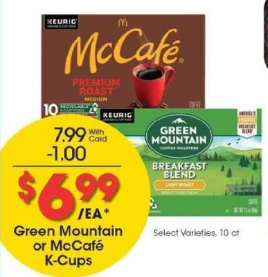 Green Mountain or McCafé K-Cups
