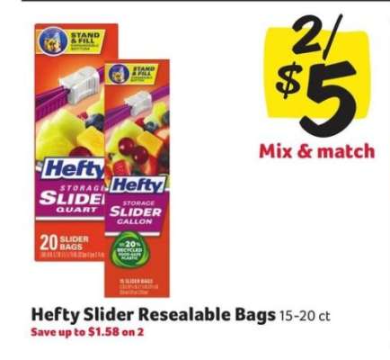 Hefty Slider Resealable Bags
