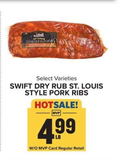 Swift Dry Rub St. Louis Style Pork Ribs