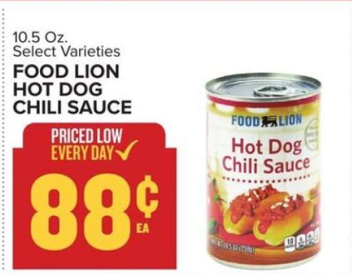 FOOD LION HOT DOG CHILI SAUCE