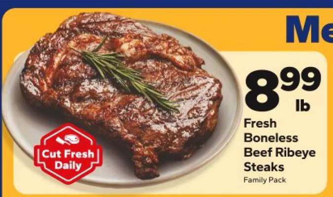 Fresh Boneless Beef Ribeye Steaks