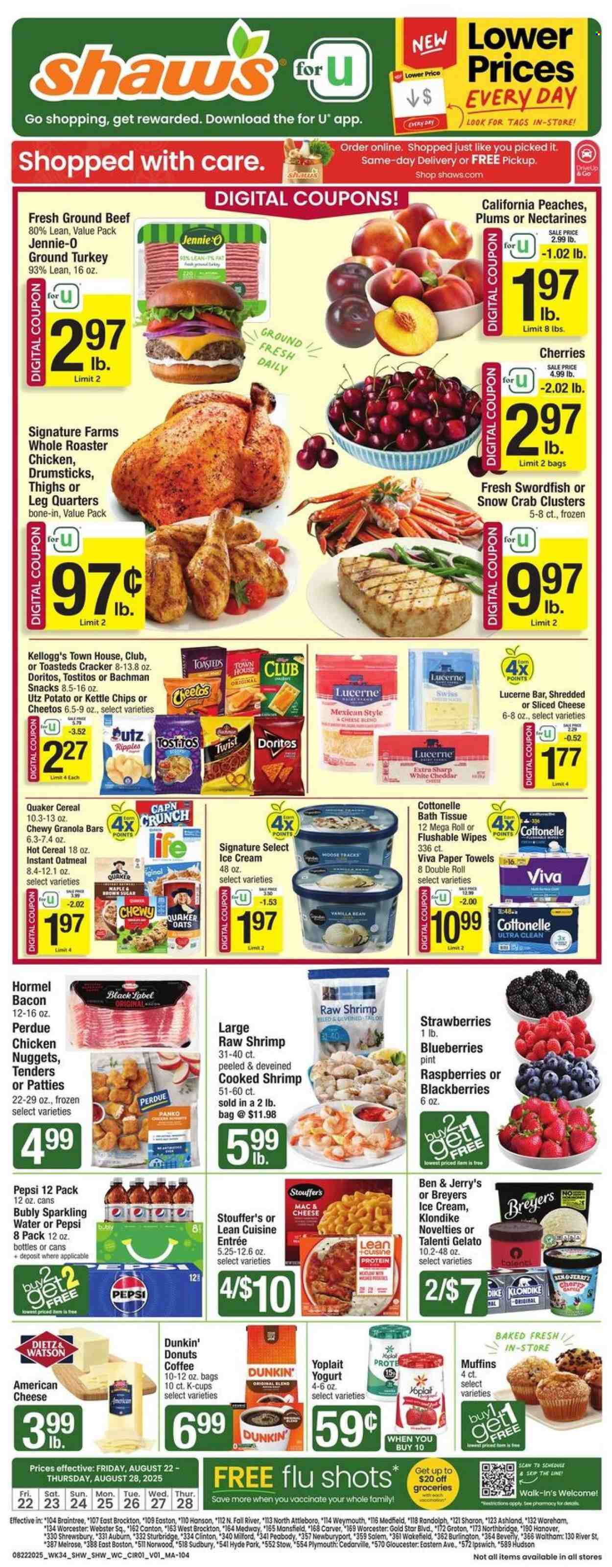 Shaw’s ad - 08/22/2025 - 08/28/2025. Page 1