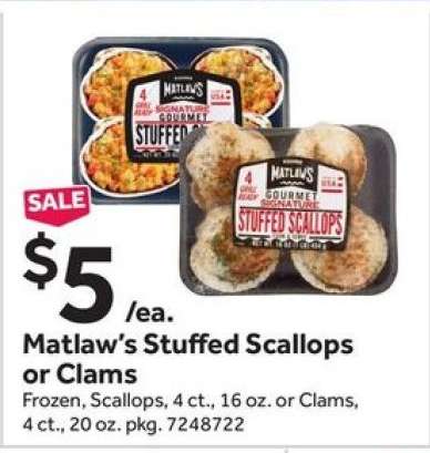 Matlaw's Stuffed Scallops or Clams