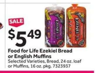 Food for Life Ezekiel Bread or English Muffins