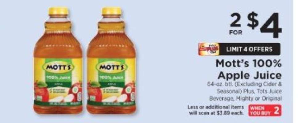 Mott's 100% Apple Juice