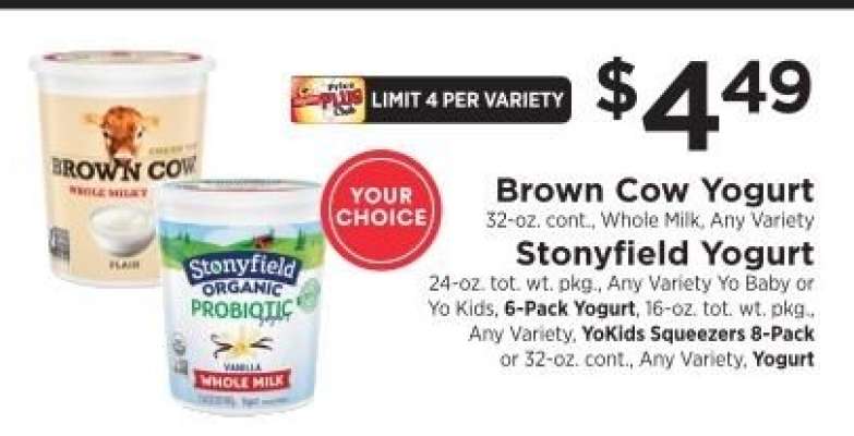 Brown Cow Yogurt / Stonyfield Yogurt