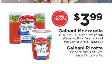 Galbani Mozzarella or Ricotta