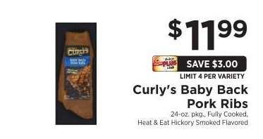 Curly's Baby Back Pork Ribs
