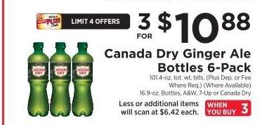 Canada Dry Ginger Ale Bottles 6-Pack