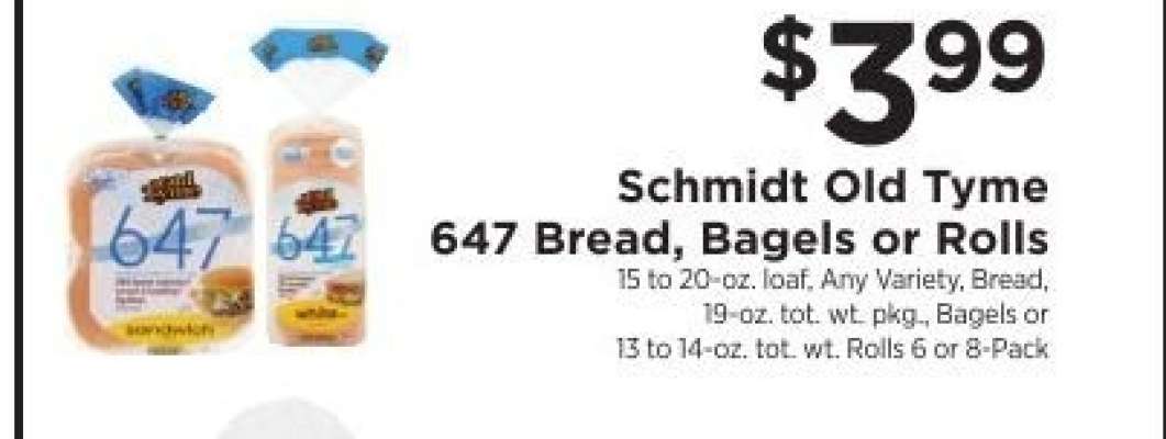 Schmidt Old Tyme 647 Bread, Bagels or Rolls