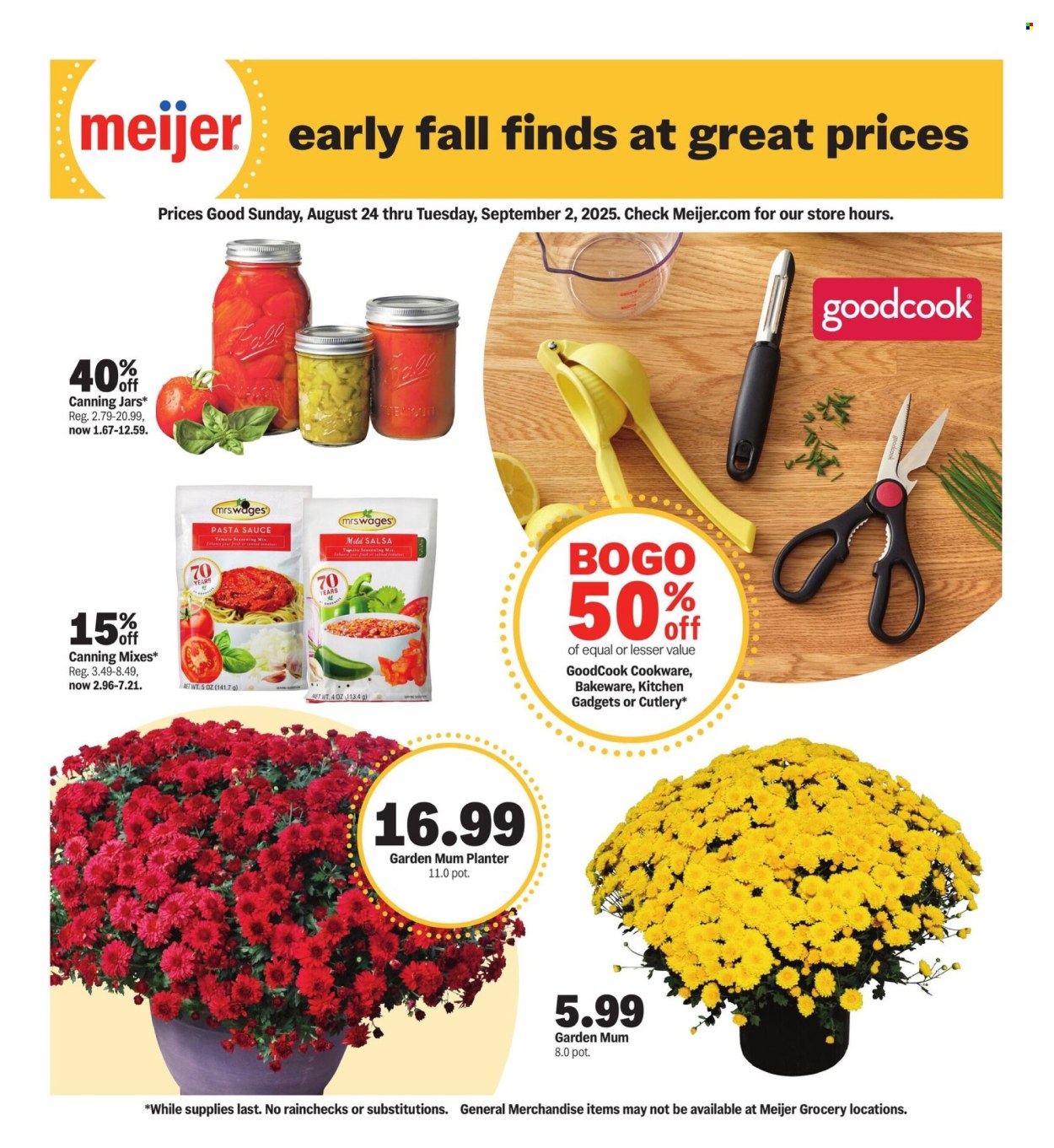 Meijer ad - 08/24/2025 - 08/30/2025. Page 1