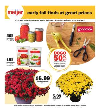 Meijer Flyer - 08/24/2025 - 08/30/2025.