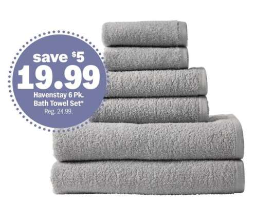 Havenstay 6 Pk. Bath Towel Set