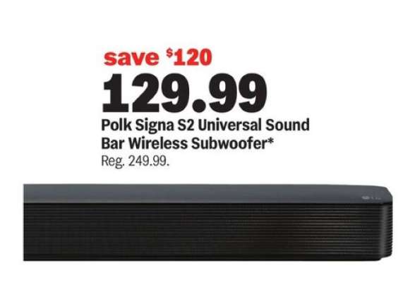 Polk Signa S2 Universal Sound Bar Wireless Subwoofer*