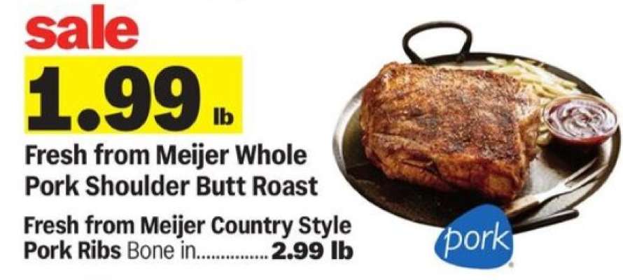 Fresh from Meijer Whole Pork Shoulder Butt Roast