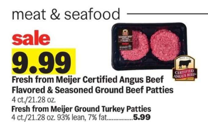 Fresh from Meijer Certified Angus Beef Flavored & Seasoned Ground Beef Patties