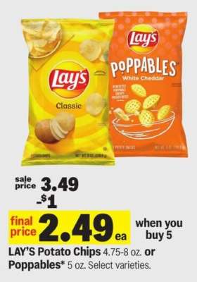 Lay's Potato Chips or Poppables