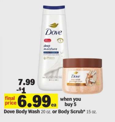 Dove Body Wash or Body Scrub