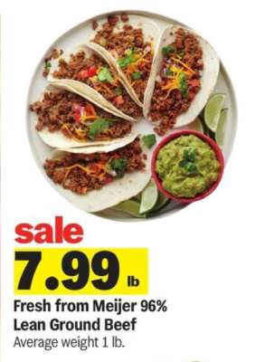 Fresh from Meijer 96% Lean Ground Beef