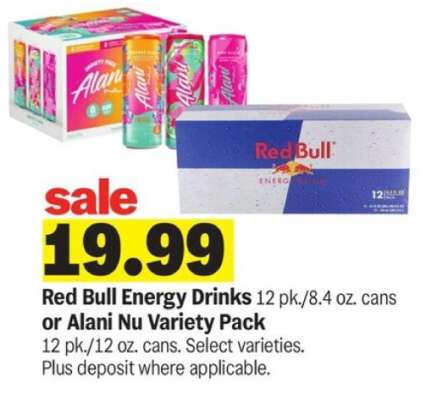 Red Bull Energy Drinks or Alani Nu Variety Pack