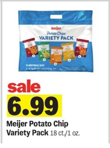 Meijer Potato Chip Variety Pack