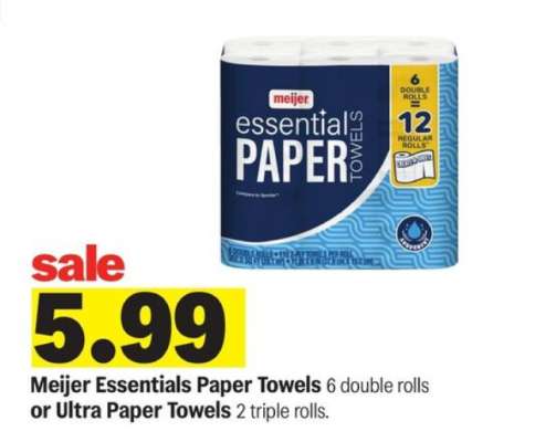 Meijer Essentials Paper Towels