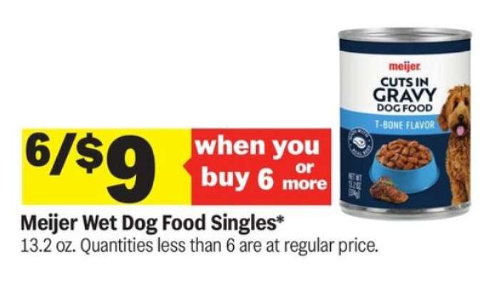 Meijer Wet Dog Food Singles*