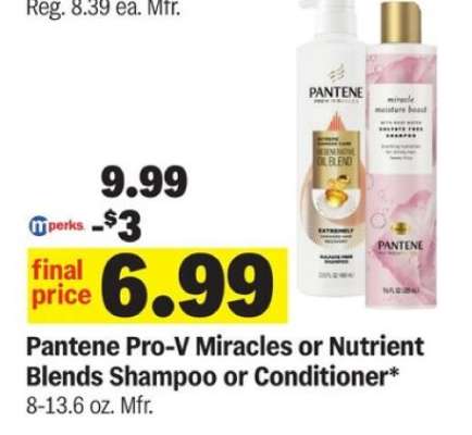 Pantene Pro-V Miracles or Nutrient Blends Shampoo or Conditioner