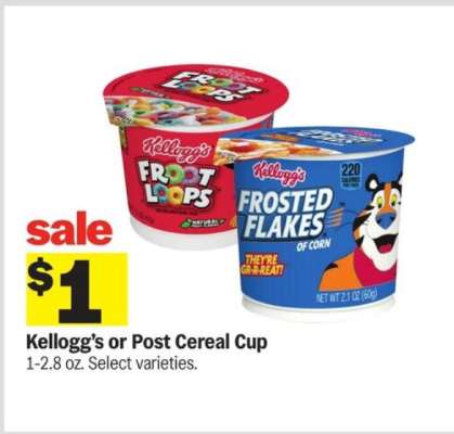 Kellogg's or Post Cereal Cup*