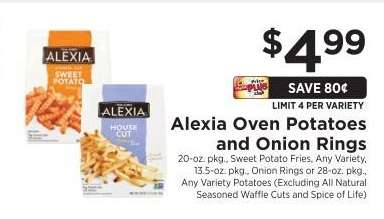 Alexia Oven Potatoes and Onion Rings