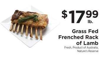 Grass Fed Frenched Rack of Lamb